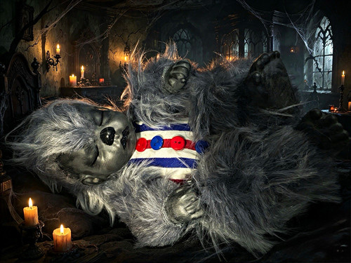 Gothic horror ooak wolf - gothic, &