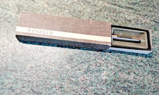 Vintage Boxed Parker Propelling Pencil Brushed Stainless Steel Gold Details