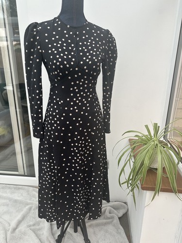 Black white topshop polka - black,
