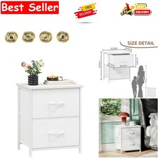 White Bedside Table, Bedroom