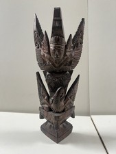 Vishnu Garuda Statue Hand Carved Wood Sculpture Bali Indonesia Free Post UK 24cm
