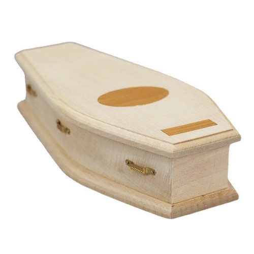 Miniature wooden coffin - wooden, model