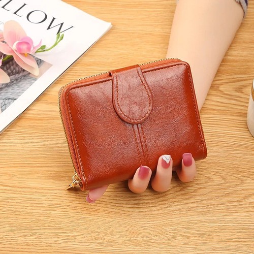 Ladies leather folding coin - ladies,