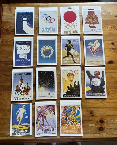 115 olympic games postcards - x,