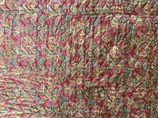 A paisley,pattern large,quilt  red/pink 