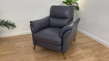 DFS Falcon Leather Recliner Chair in Blue