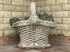 Large Concrete Wicker Basket