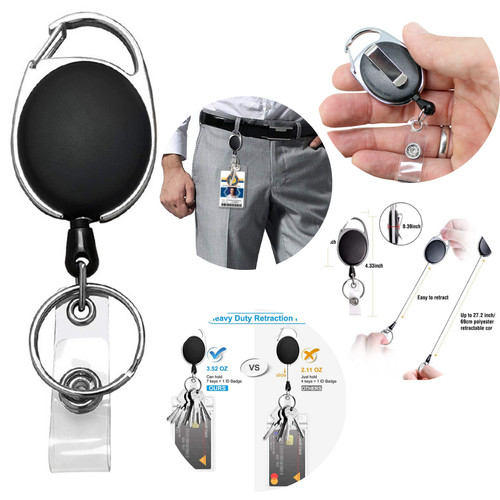 Retractable badge reel card - retractable,