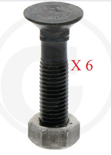 Plough bolt m12 10 - plough, x