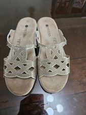 Pavers Size 5uk Ladies gold Wedge Sandals