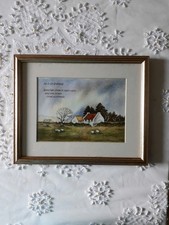 FRAMED GLASS PRINT - AN IRISH BLESSING - 28cm L x 23cm H - Landscape Ireland Art