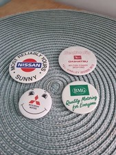 Vintage 70s/80s Pin Badge Collection Rare Nissan Sunny Etc Very Nice Condition