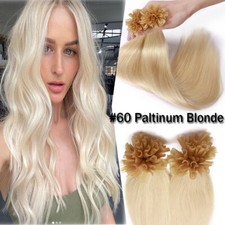 14"-24" Pre Bonded Keratin Nail U Tip Human Hair Extensions 1G Double Drawn 150G