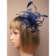 Navy Blue Fascinator with
