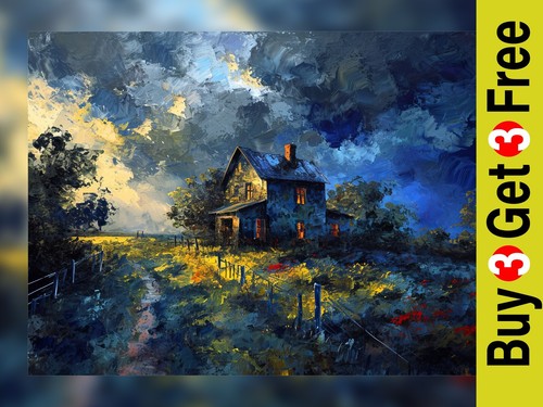 Vibrant stormy country house - stormy,