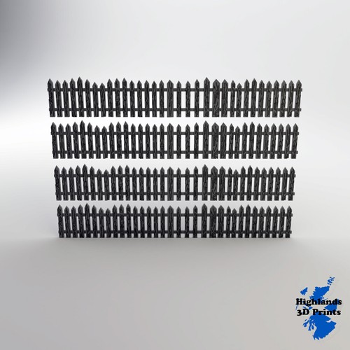 Picket fences 10mm 144 ww2 - picket, 1:144