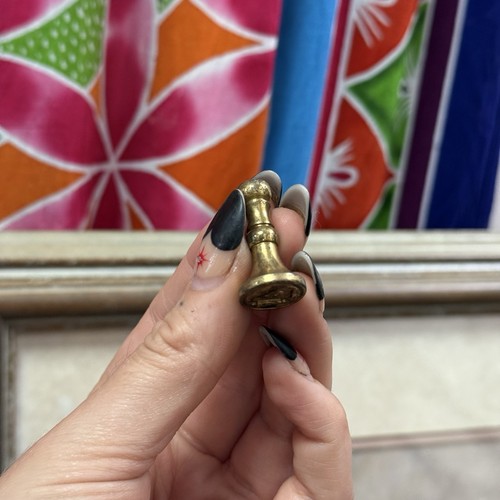 Antique brass wax seal - brass,