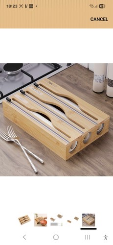 Bamboo foil dispenser - bamboo,