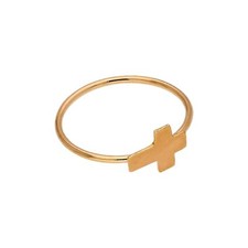 14ct Gold Cross Open Hoop 9mm