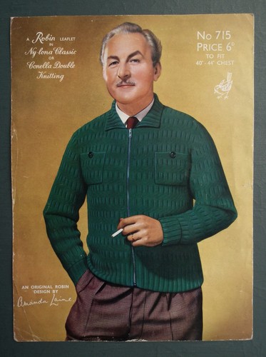 Vintage 1940s 1950s - , knitting