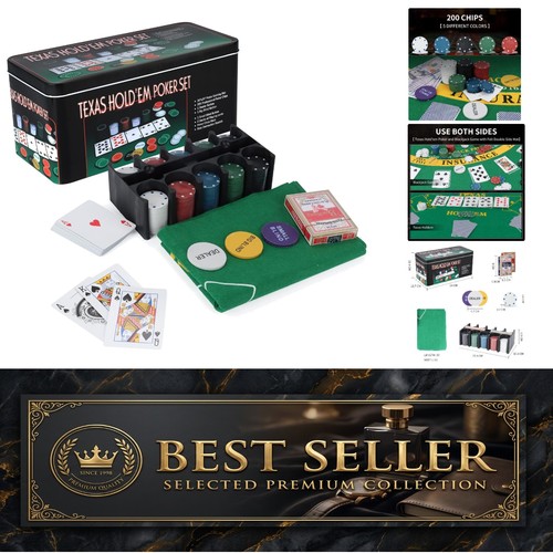 200 piece casino style poker - 200-piece, casino-style