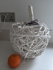 Large White Wicker Apple