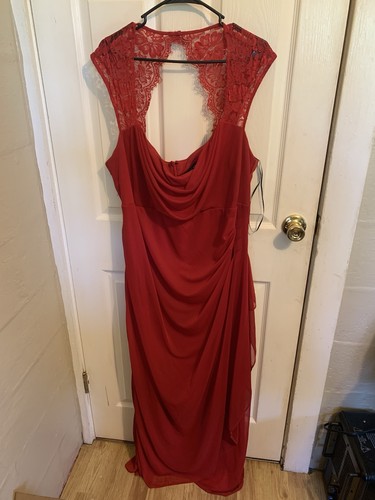 Size 24w scarlett red - red, lace