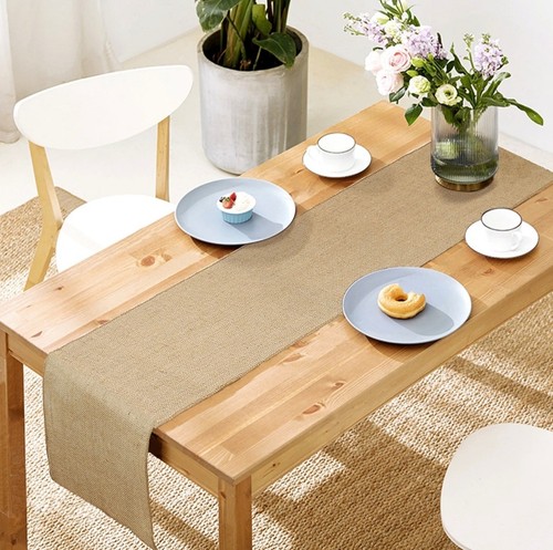 Hessian table runner natural - table,