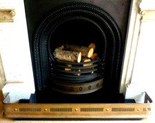 Brass Fireplace Fender Kerb Surround Antique Vintage
