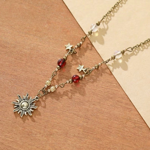 Gold beaded link chain - link,