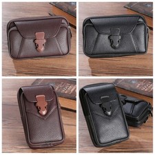 Mobile Phone Holder Retro Men Leather Belt Bags Waist Pack Holster Pouch Wallet