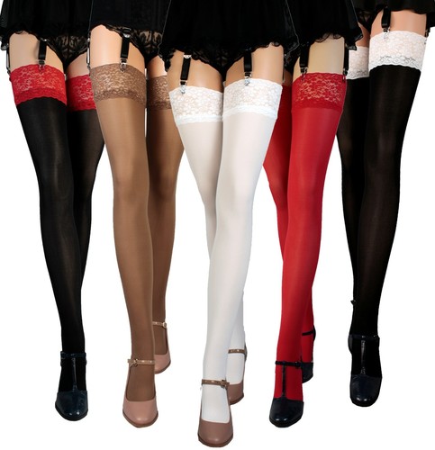 Lace top stockings size - size, s