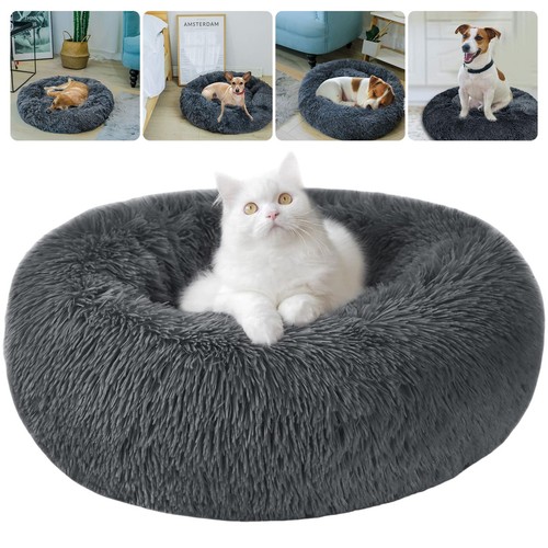 Plush donut dog bed calming - bed,,