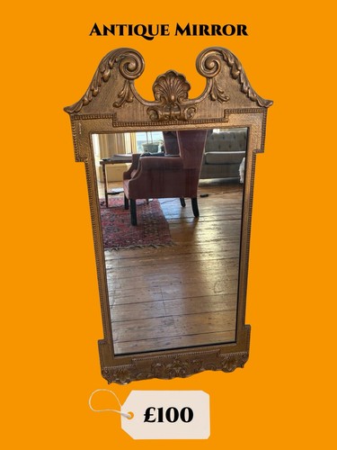 Ornate gold wall mirror - gold,