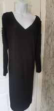 Black Dress By Ronni Nicole Size 20. Rhinestone Detail On Sleeves.