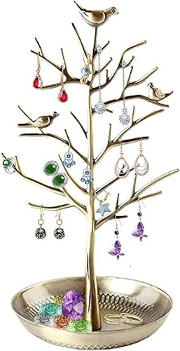 Metal jewellery tree organiser - metal,