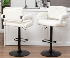 2 LARGE BAR STOOLS PLUSH SEAT