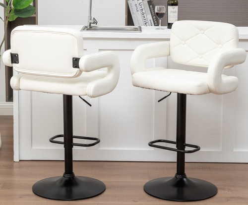 Large bar stools - 2, plush