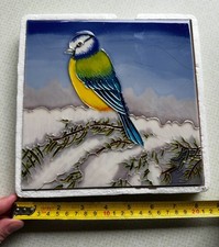 Benaya Ceramic Art Tile Bluetit 8" Trivet Wall Plaque