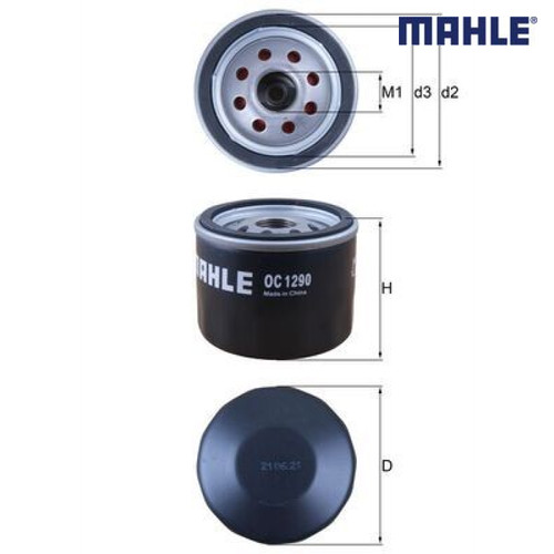 Oil filter mahle oc1290 for - mahle,