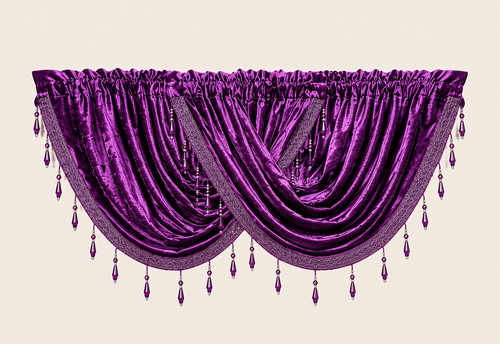 Curtain pelmet swags crushed - curtain,