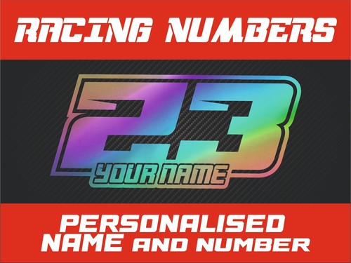 Custom race numbers - 3x, name