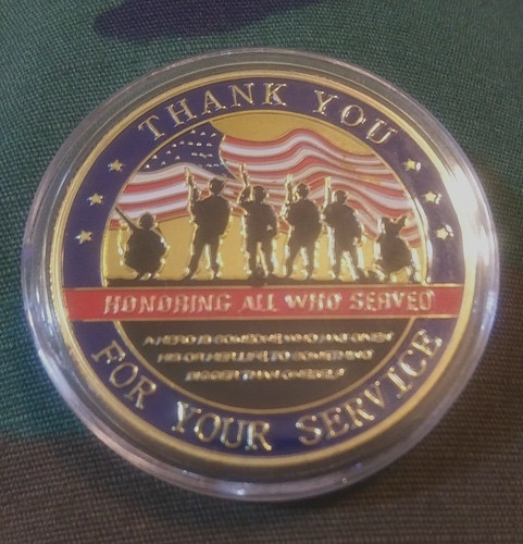 Military veteran coin - military,