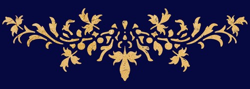 Floral stencil scroll vintage - stencil,
