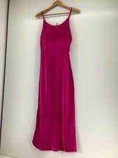 Primark Women's Pink Satin Slip Cami Maxi Dress UK 14