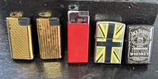 Vintage Group Of 5 Lighters Jack Daniel’s, Bentley, G Lite & Next Like Zippo
