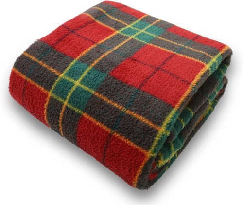 Tartan fleece throw blanket - tartan,