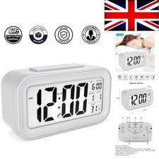 White LED Digital Clock with
