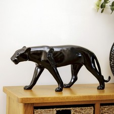 Standing Black Leopard