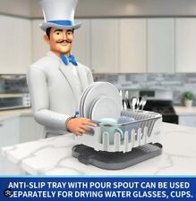 Mr Siga Premium Compact Dish Drying Rack With Drain Tray